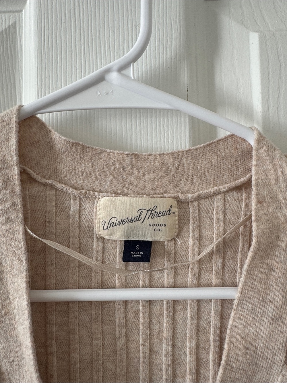 Universal Thread Beige Ribbed Button-Front Cardigan - Picture 2 of 3